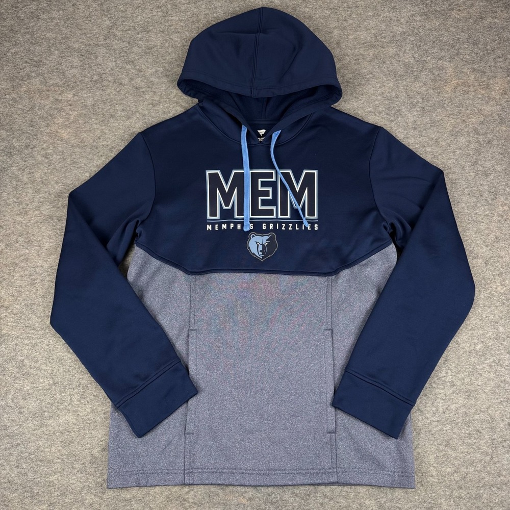 Fanatics Memphis Grizzlies Hoodie Pullover Pockets Fleece Blue Mens Small S